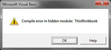 Compile error in hidden module: ThisWorkbook
